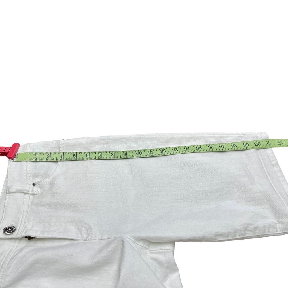 INC International Concepts Women’s White Mid-Rise Denim Bermuda Shorts - Picture 8 of 11